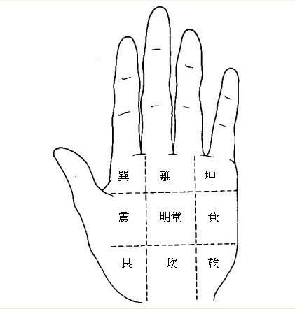 手掌八宫看你是否身体健康,手相学中把人的手掌分为:干宫,坎宫,艮宫