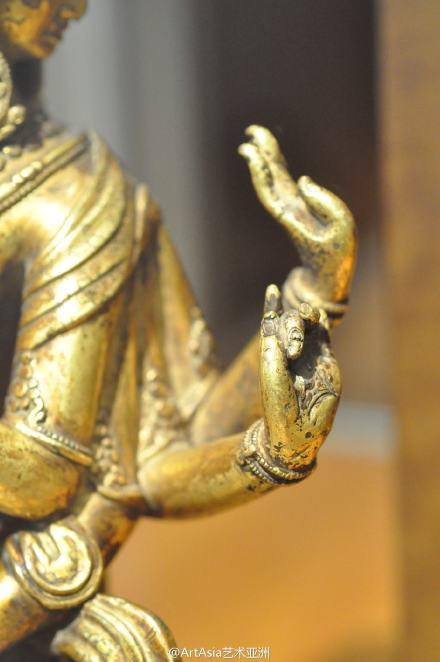 藏品欣赏#法国吉美博物馆藏鎏金铜佛像各种手势,佛的手势称手相mudra