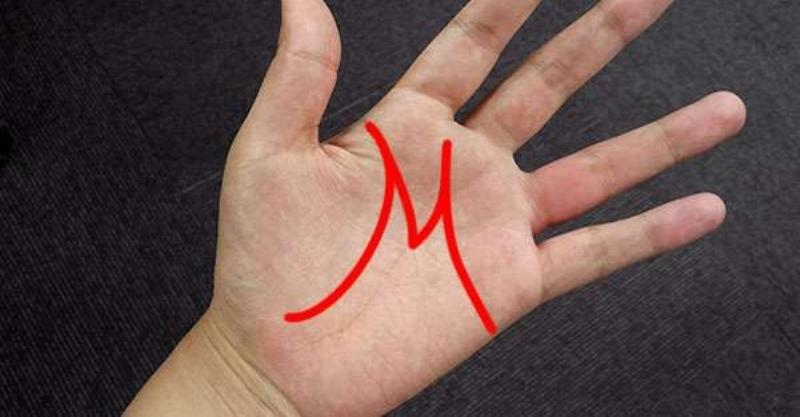 你的手掌上有这种「m字型掌纹」吗?有就代表你.很多成功人士都有!