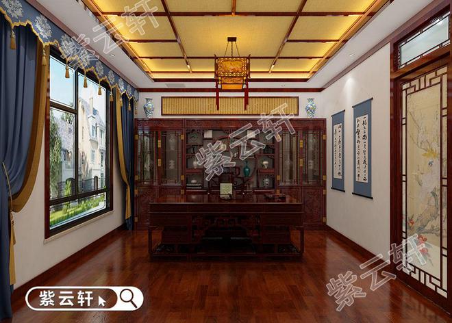 中式家装设计别墅高雅家居一饱眼福(图4)
