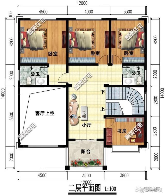 开间12米,三层半简欧风格别墅,这两栋房子建起来气势很不一般(图8) 开间12米,三层半简欧风格别墅,这两栋房子建起来气势很不一般(图8)
