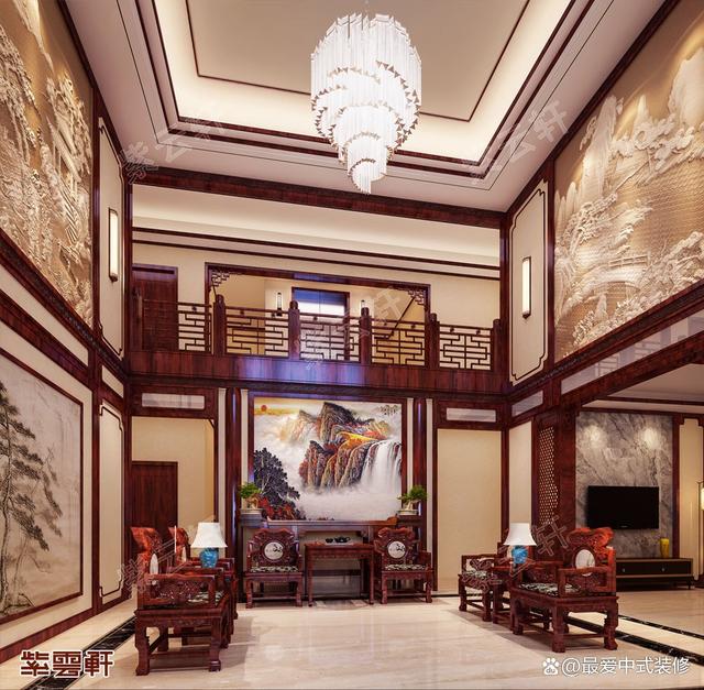 苏州别墅装修中式风格 精细工艺展现奢雅家居(图2)